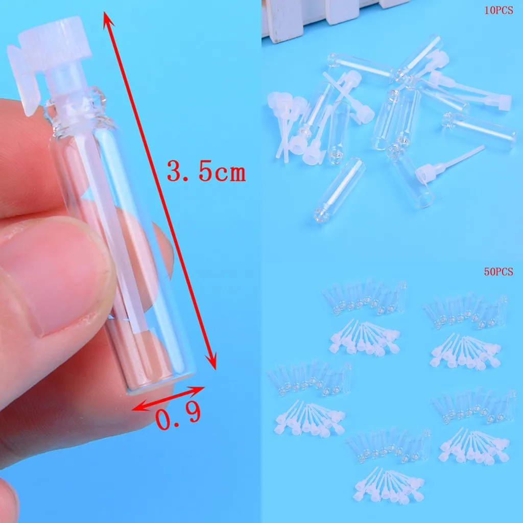 50PCS 1ml Portable Mini Glass  - Perfume Fragrance Lab ulasan dan harga