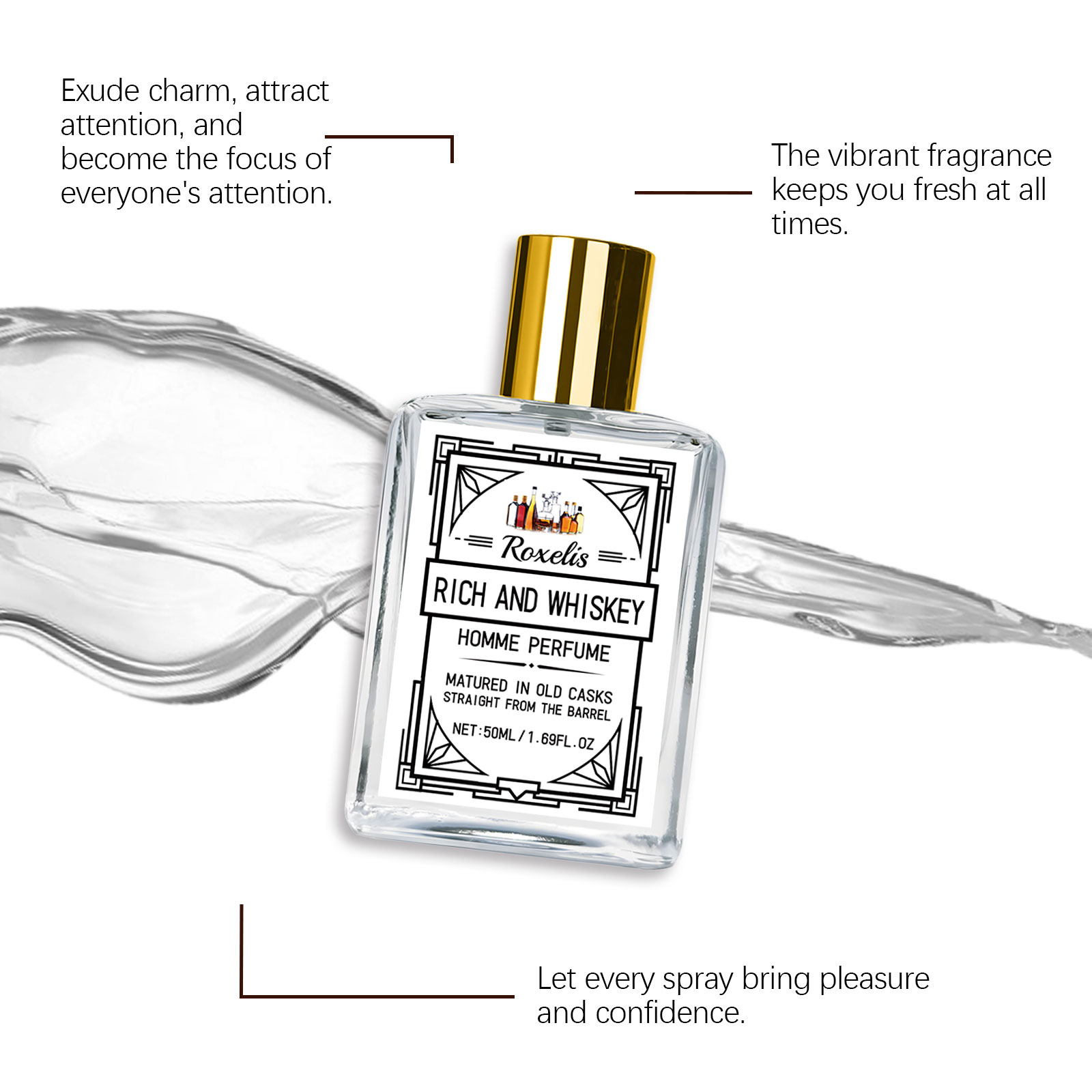 Roxelis 50ml Charm Whisky Men' - Perfume Fragrances ulasan dan harga