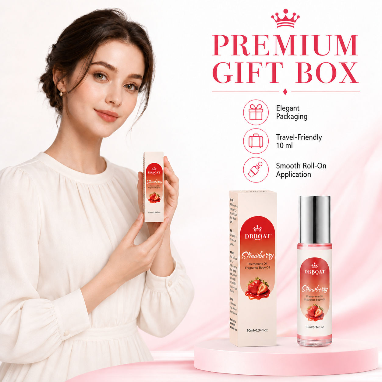 Strawberry Roll-On Perfume Oil - Perfume Alcohol Fragrance ulasan dan harga