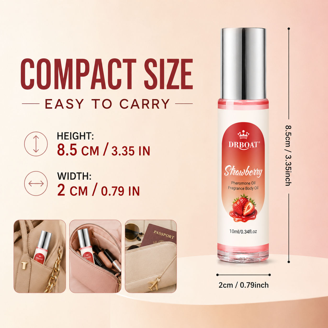 Strawberry Roll-On Perfume Oil - Perfume Alcohol Fragrance ulasan dan harga